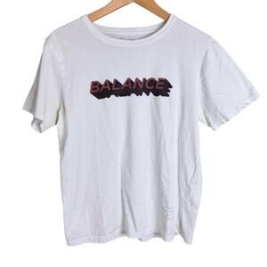 Men's Saturdays NYC Balance Logo White Graphic T-Shirt - Size S